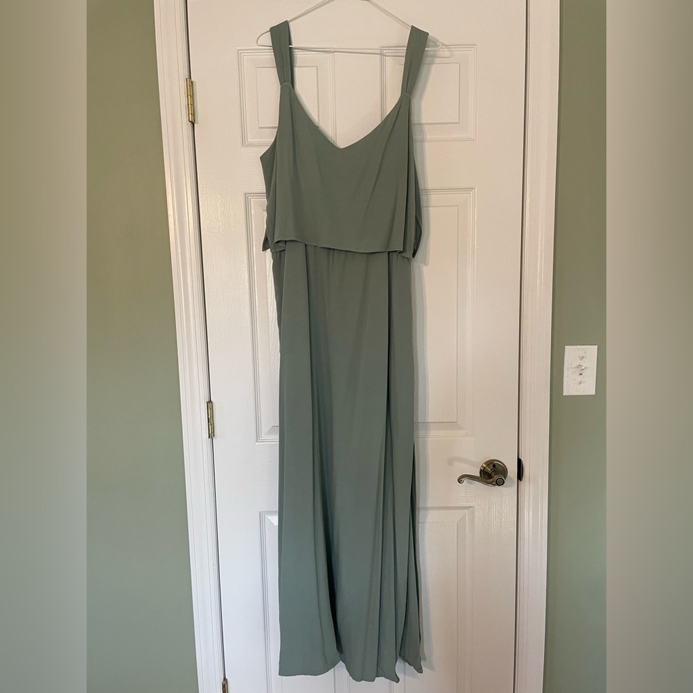 Flowy Green Floor Length Zara Basic Collection Dr… - image 2